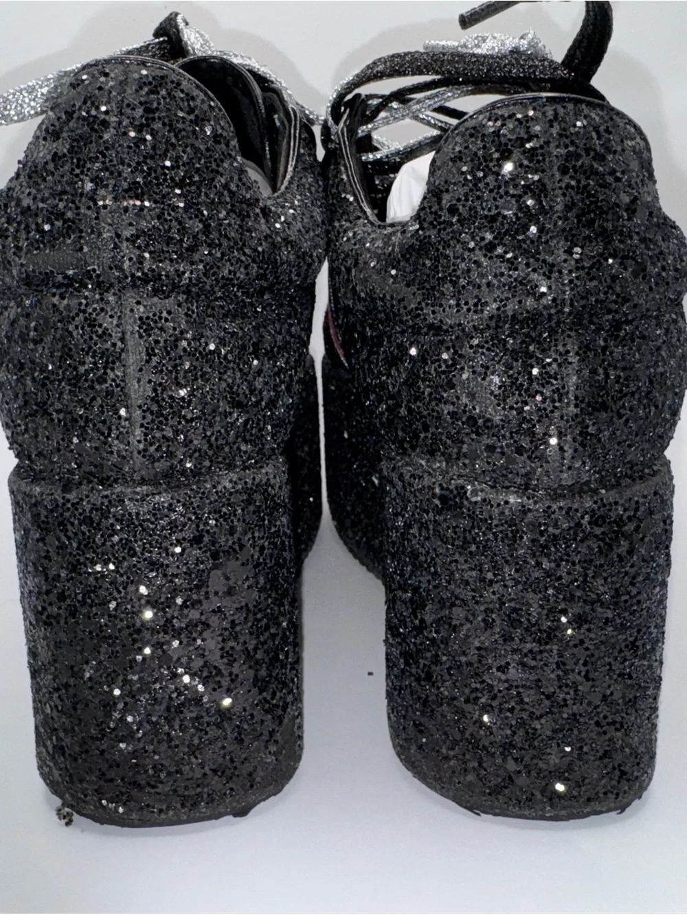 ✨ Cape Robbin Black Glitter Platform Sneakers | women 9/EU40